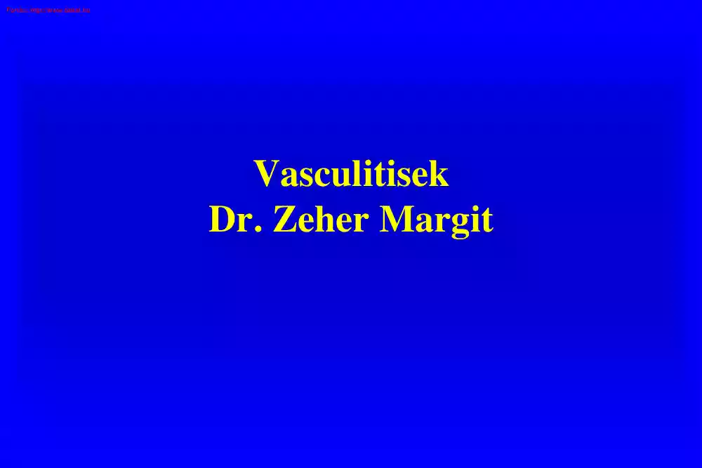 Dr. Zeher Margit - Vasculitisek