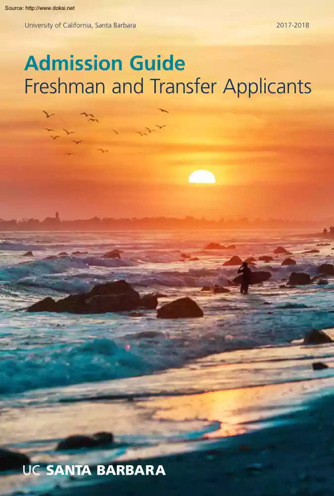 Freshman and Transfer Applicants, Admission Guide