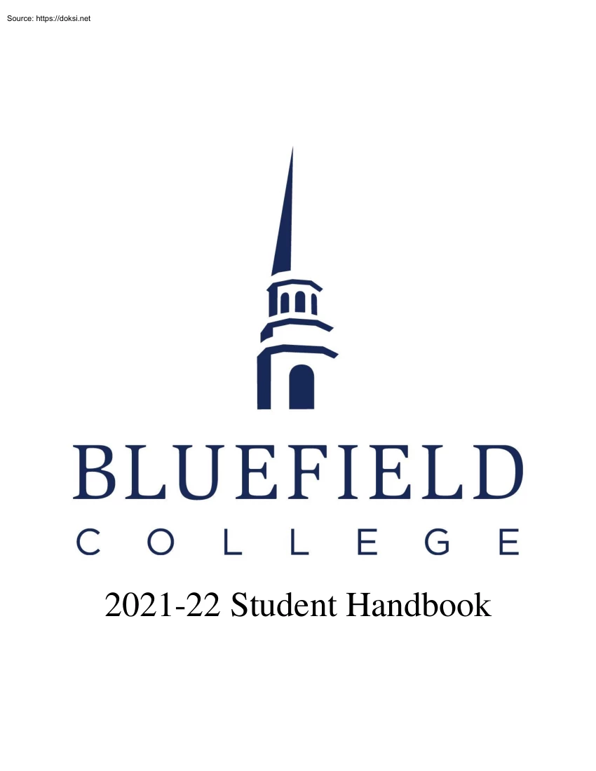Bluefield College, Student Handbook