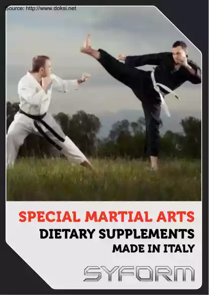 Special Martial Arts, Dietary Supplements Made in Italy