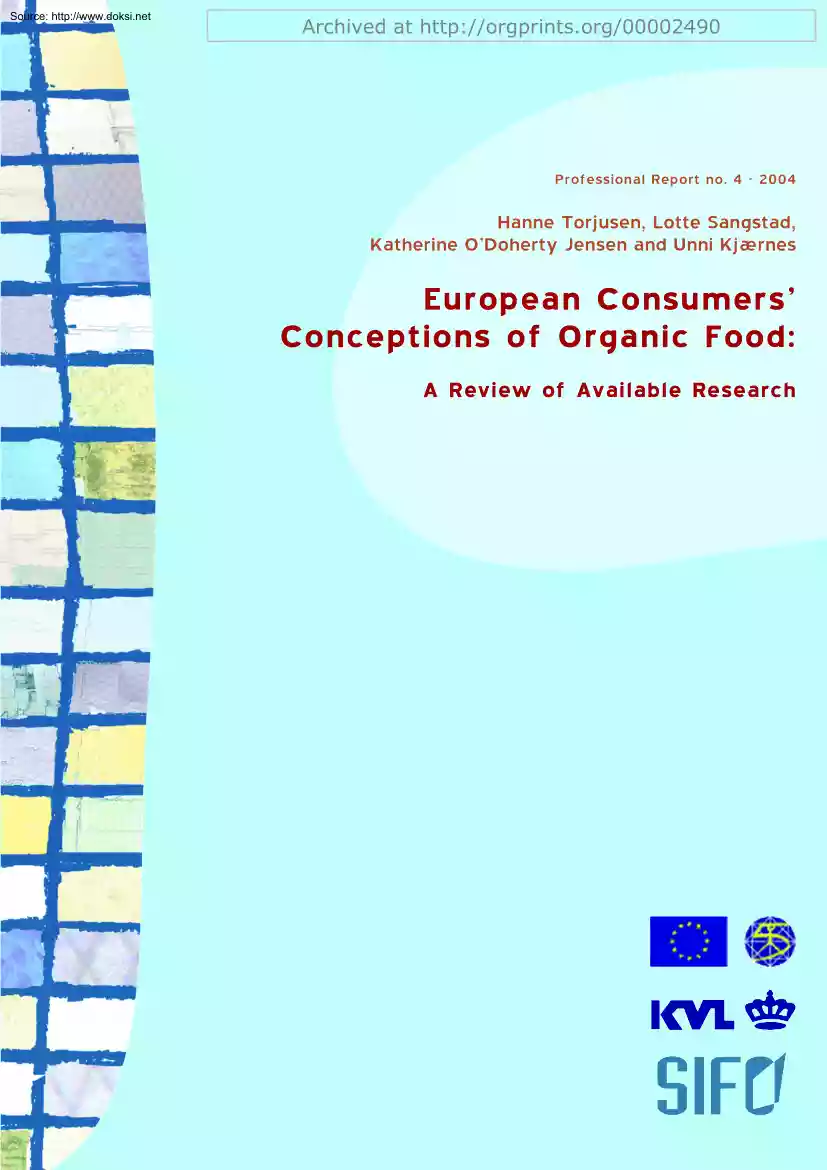 Torjusen-Sangstad-Jensen - European Consumers Conceptions of Organic Food