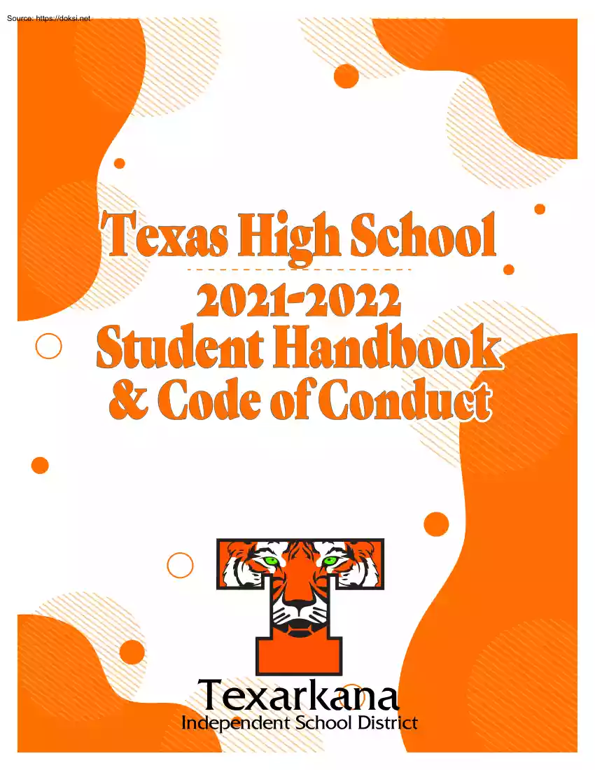 Texas High School, Student Handbook and Code of Conduct