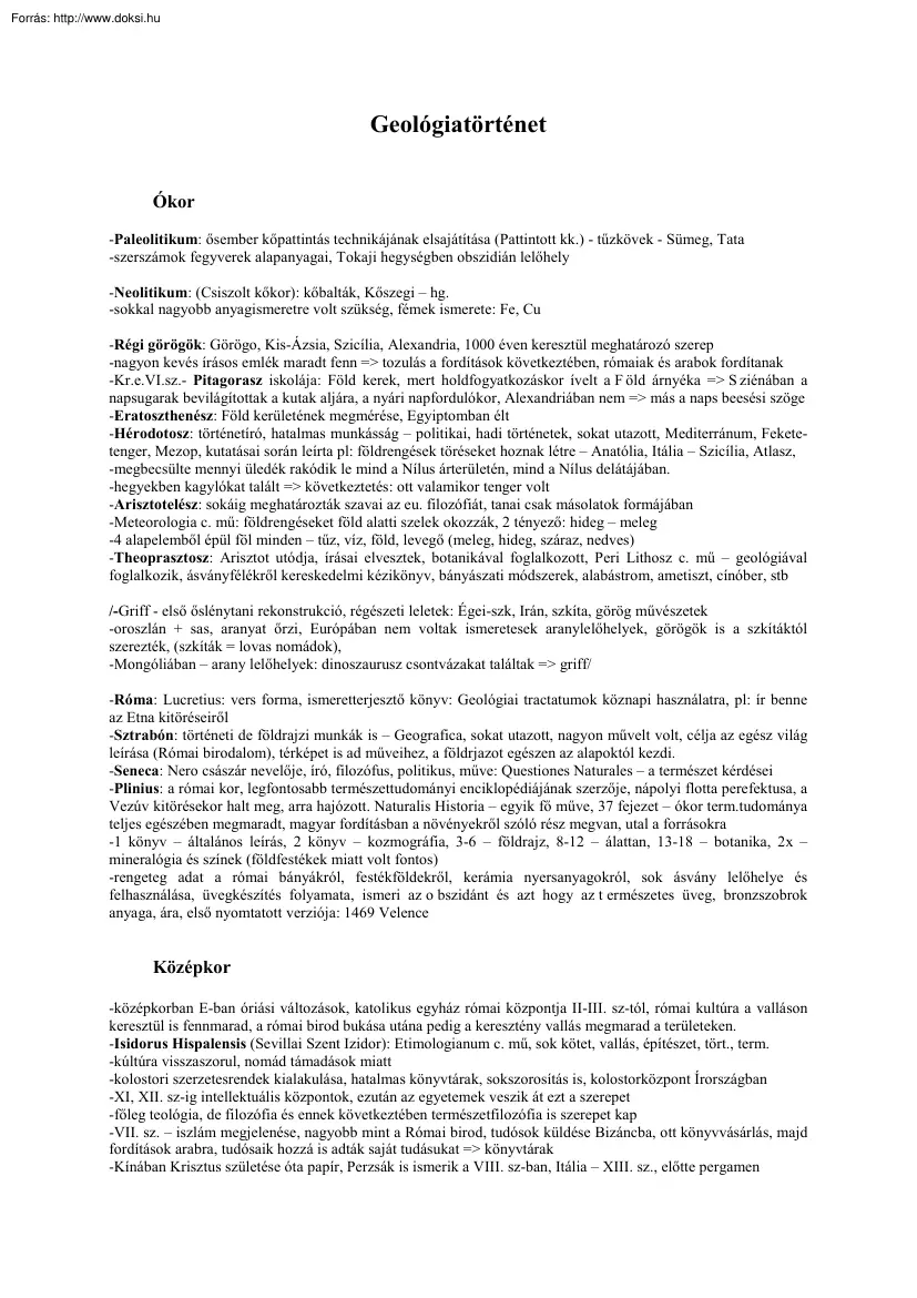 Geológiatörténet