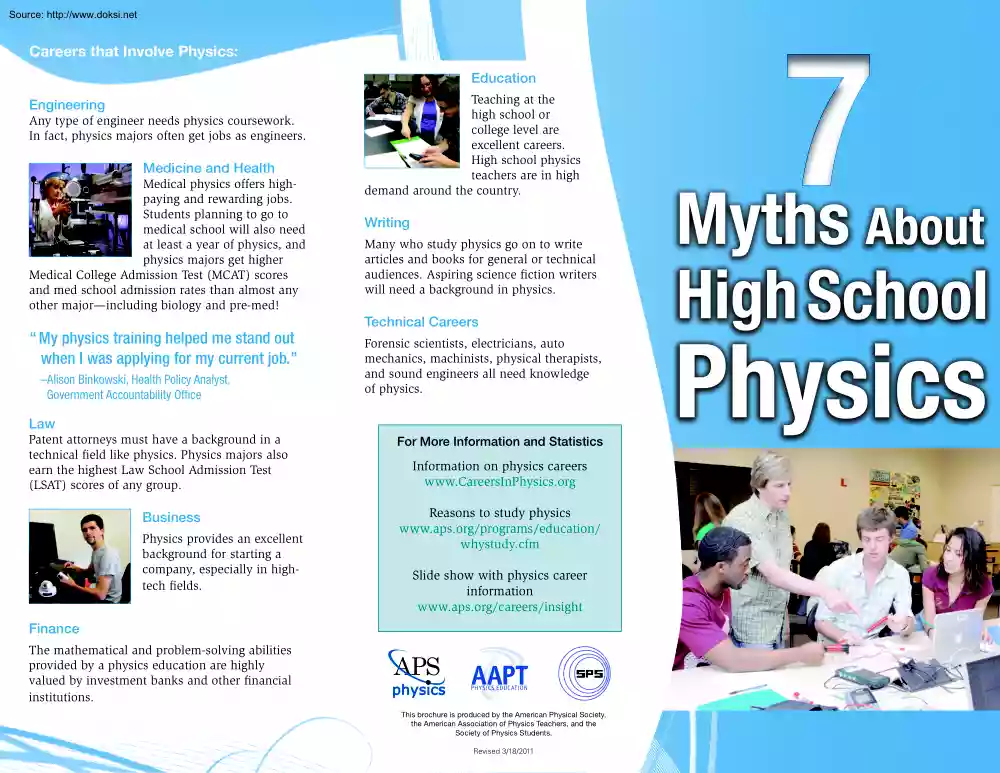 7 Myths about High School Physics