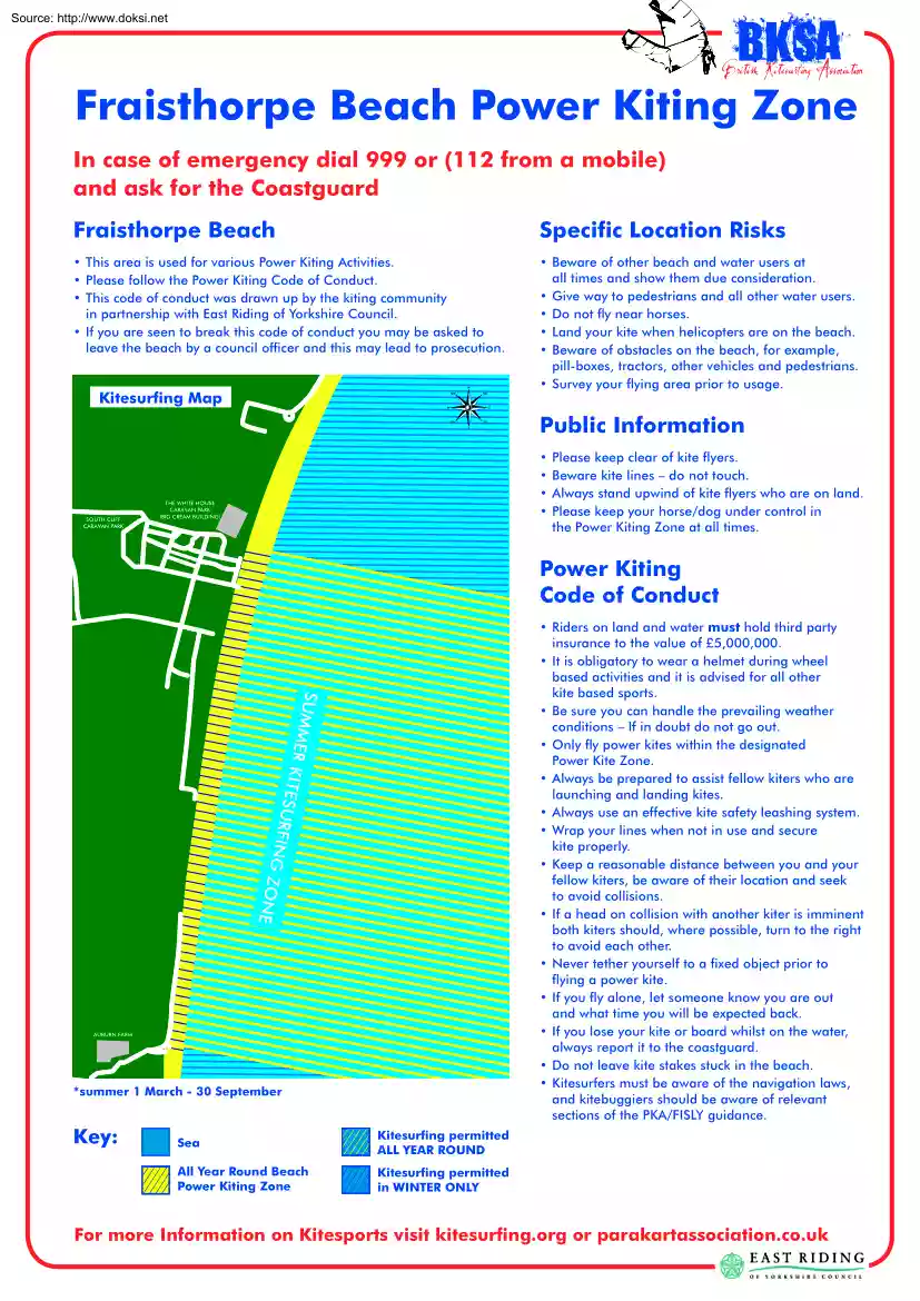 Fraisthorpe Beach Power Kiting Zone