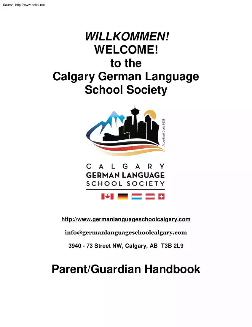 Welcome to the Calgary German Language School Society