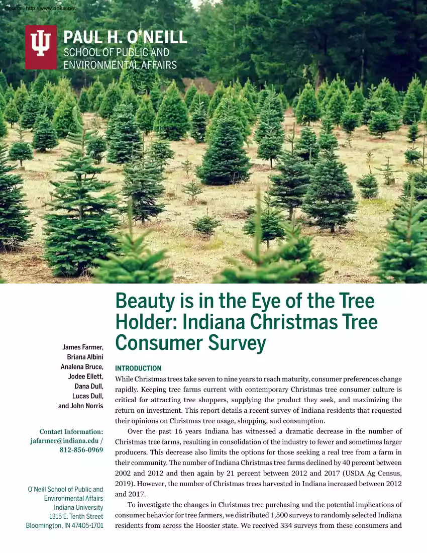 Farmer-Albini-Bruce - Beauty is in the Eye of the Tree Holder, Indiana Christmas Tree Consumer