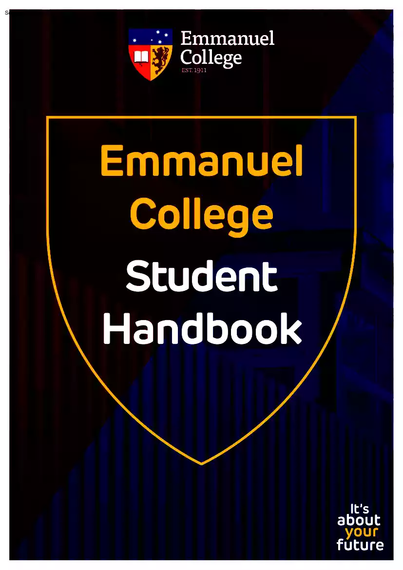 Emmanuel College, Student Handbook