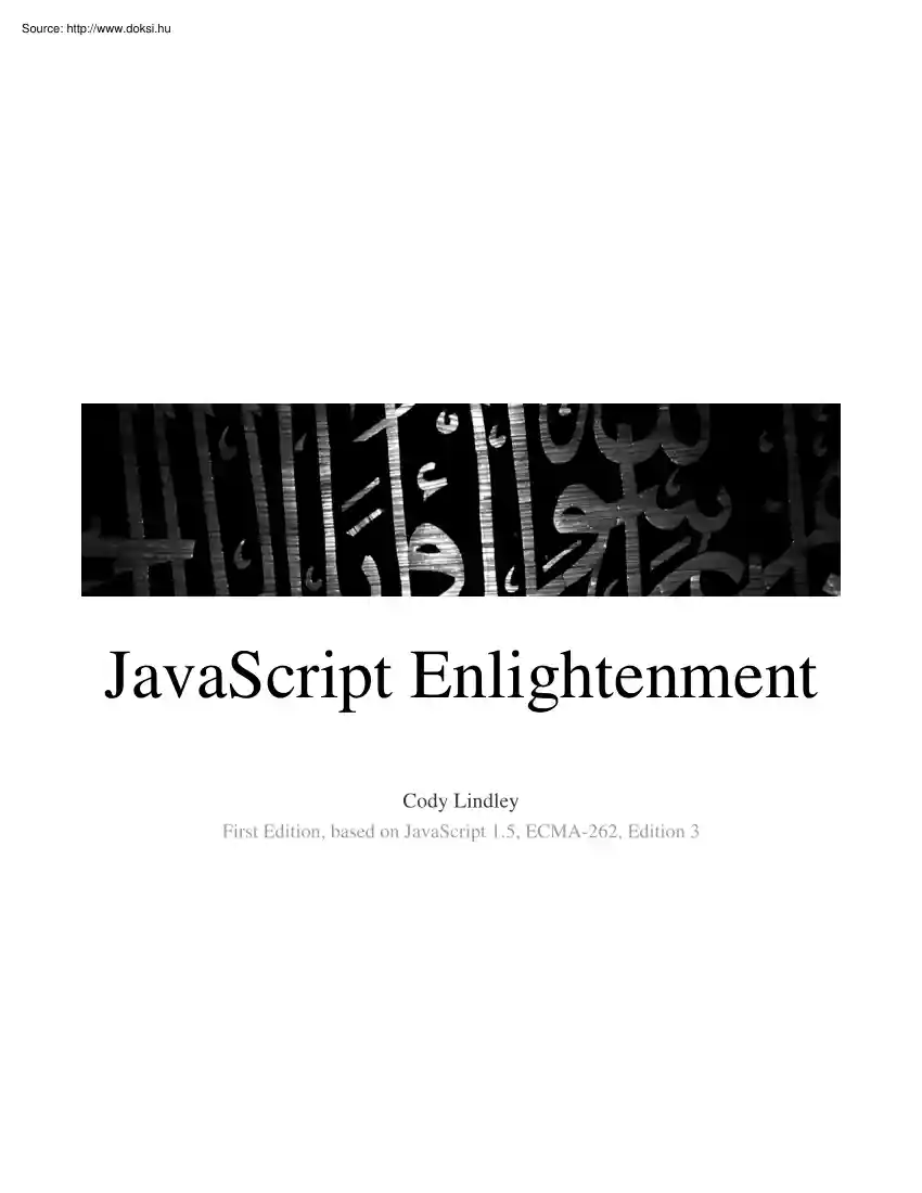 Cody Lindley - JavaScript enlightenment