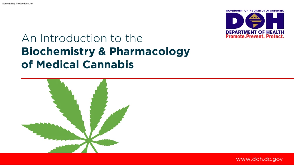 An Introduction to the Biochemistry and Pharmacology of Medical Cannabis