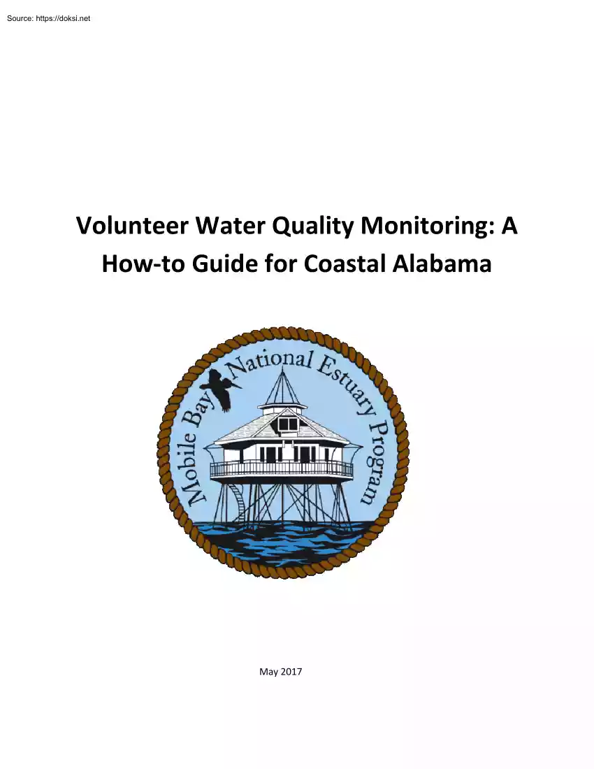 Volunteer Water Quality Monitoring, A How to Guide for Coastal Alabama