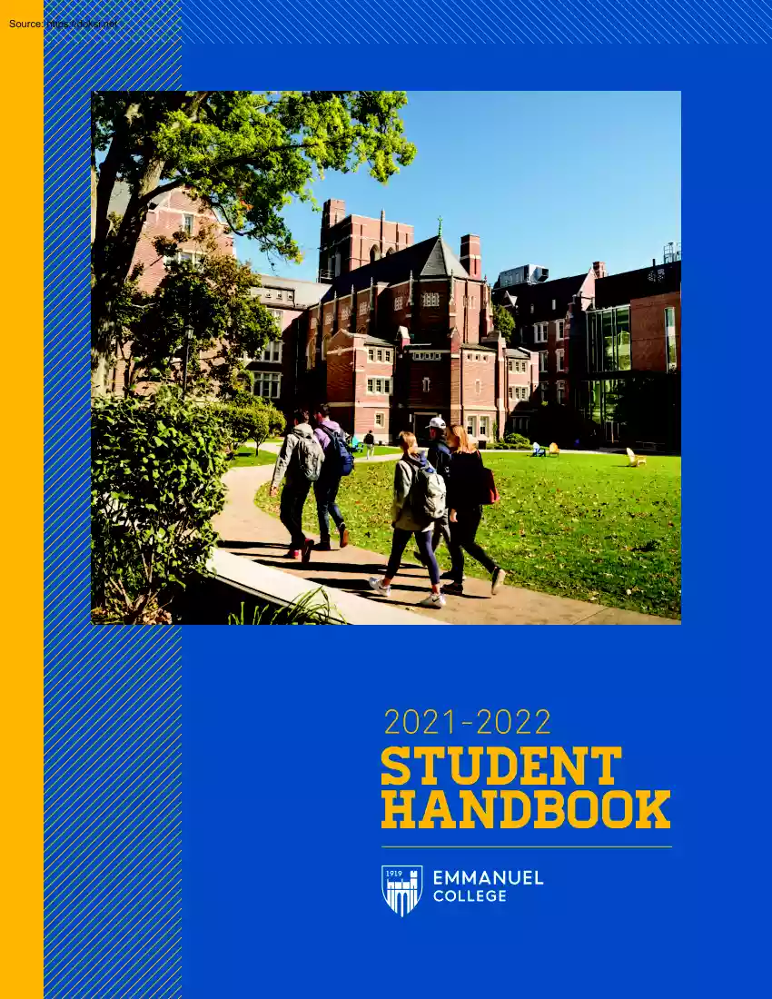 Emmanuel College, Student Handbook 2021-2022