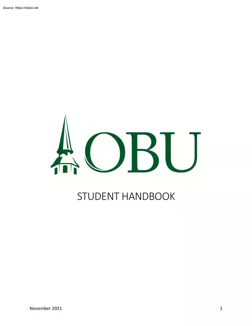 OBU Student Handbook