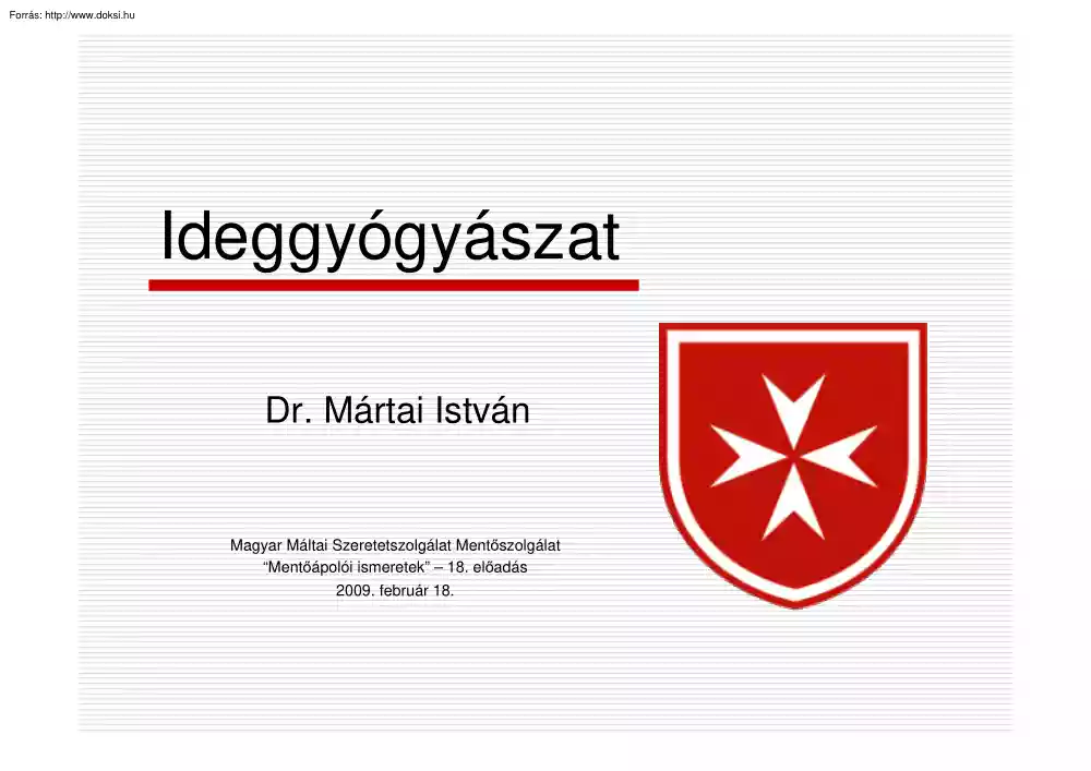 Dr. Mártai István - Ideggyógyászat