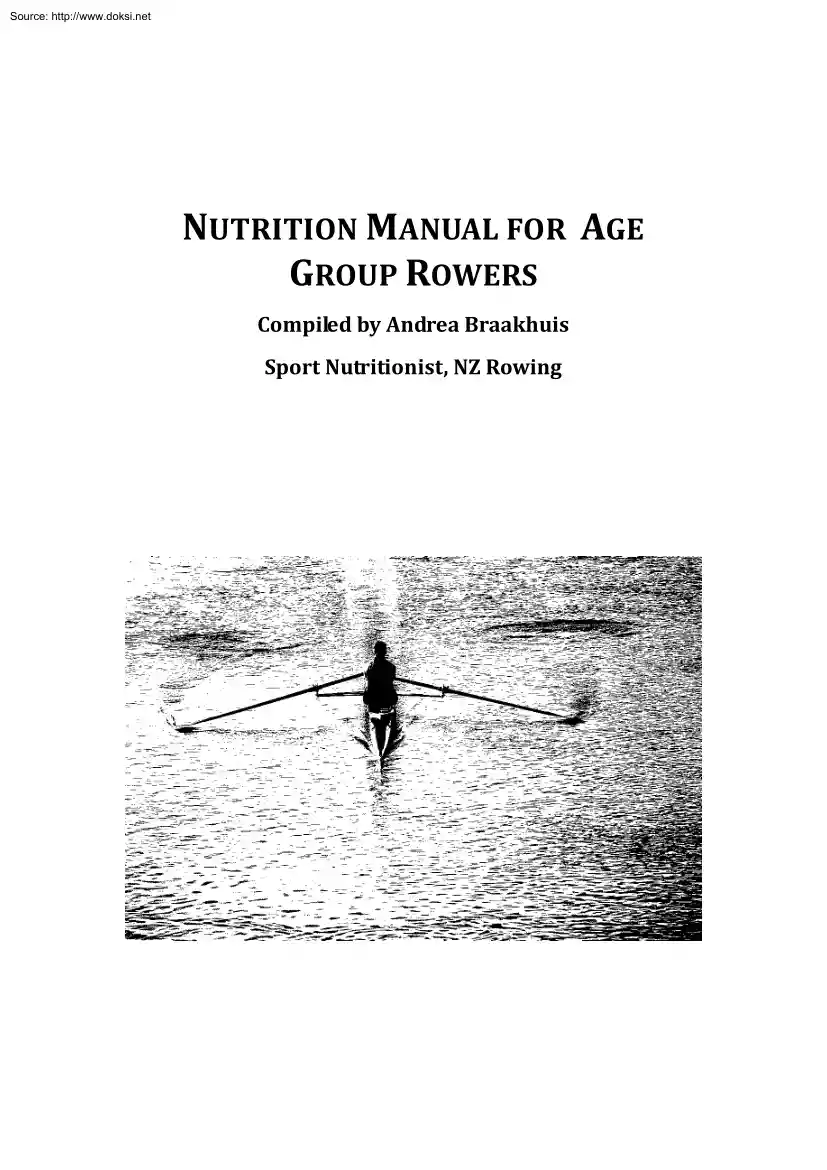 Andrea Braakhuis - Nutrition Manual for Age Group Rowers