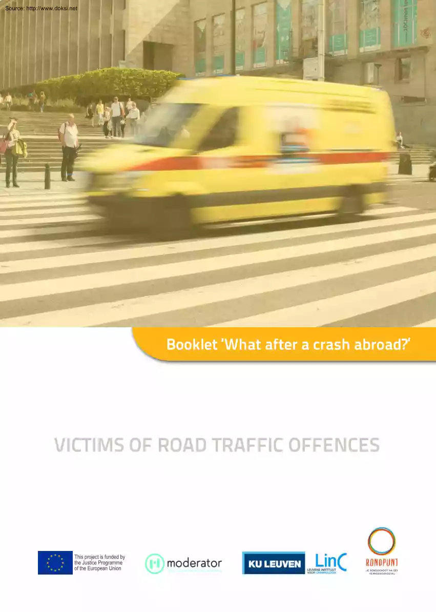 What After a Crash Abroad, Victims of Road Traffic Offences, Booklet