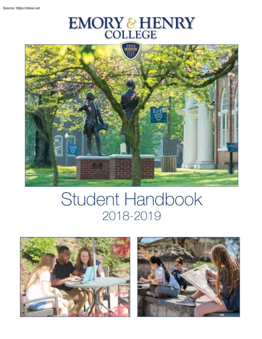 Emory and Henry College, Student Handbook