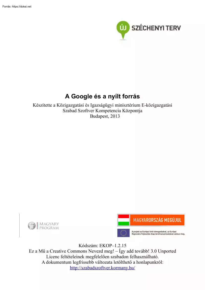 A Google és a nyílt forrás