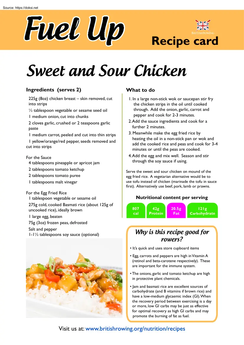 Sweet and Sour Chicken