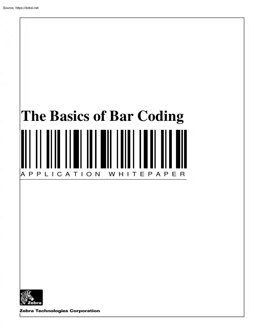 The Basics of Bar Coding