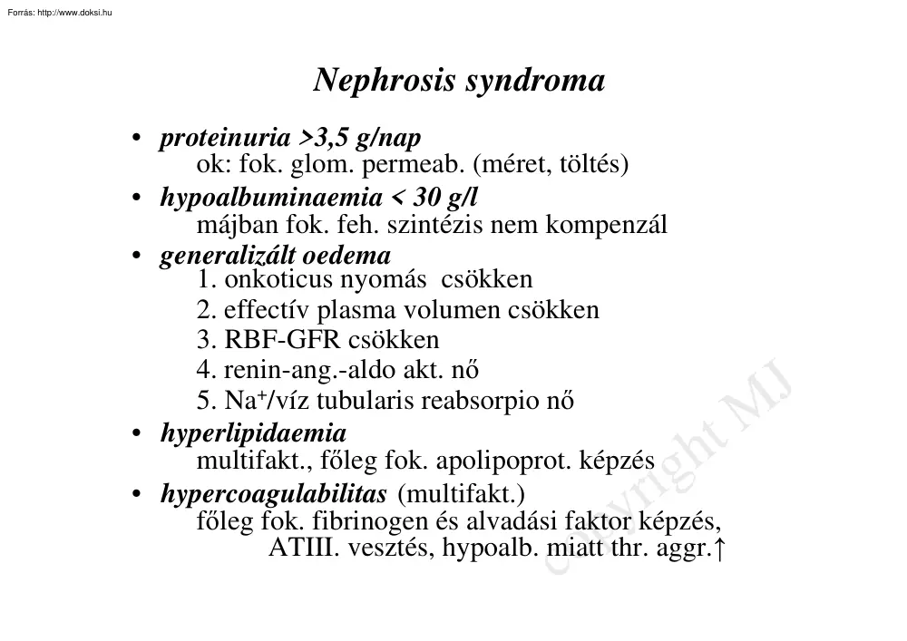 Nephrosis syndroma