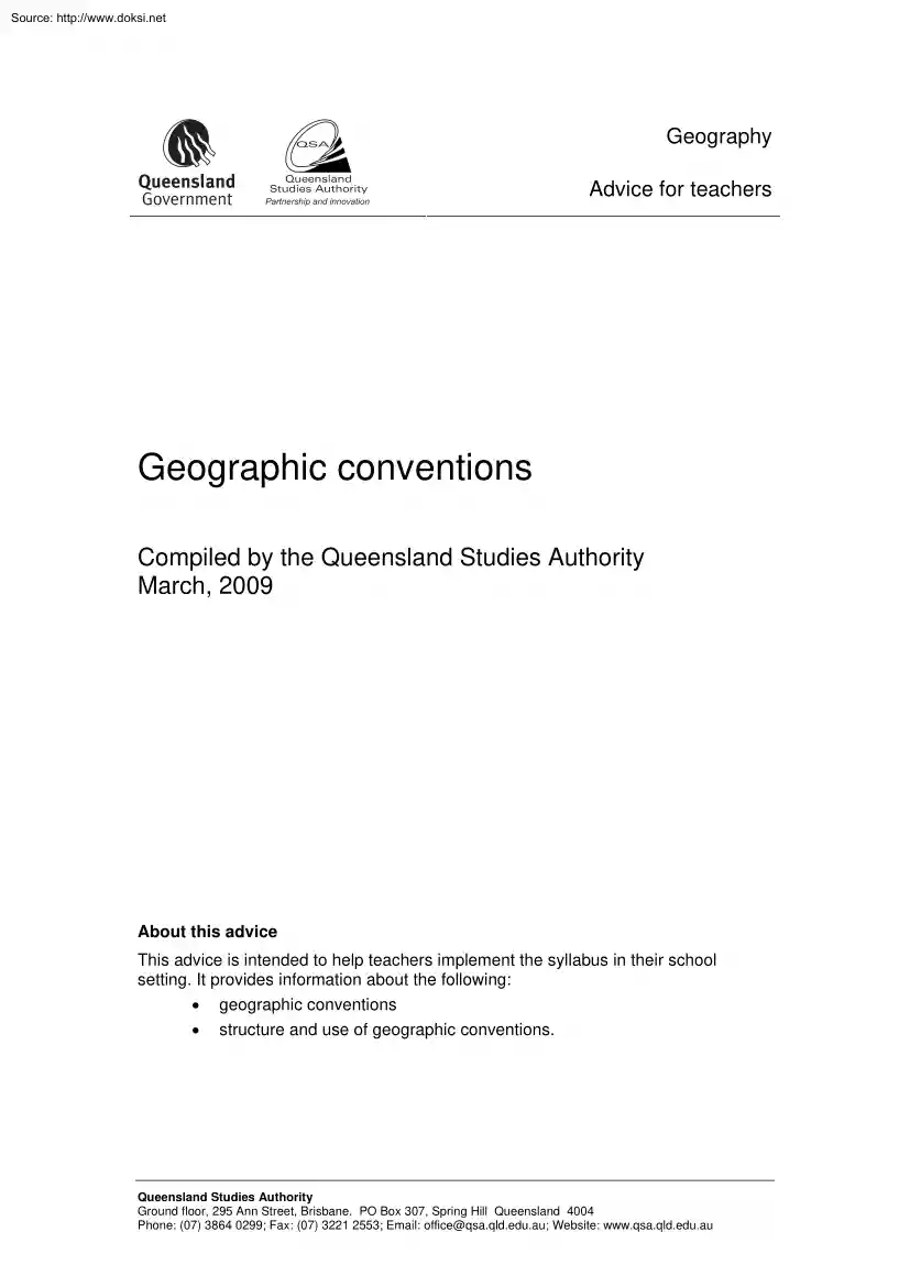 Geographic Conventions