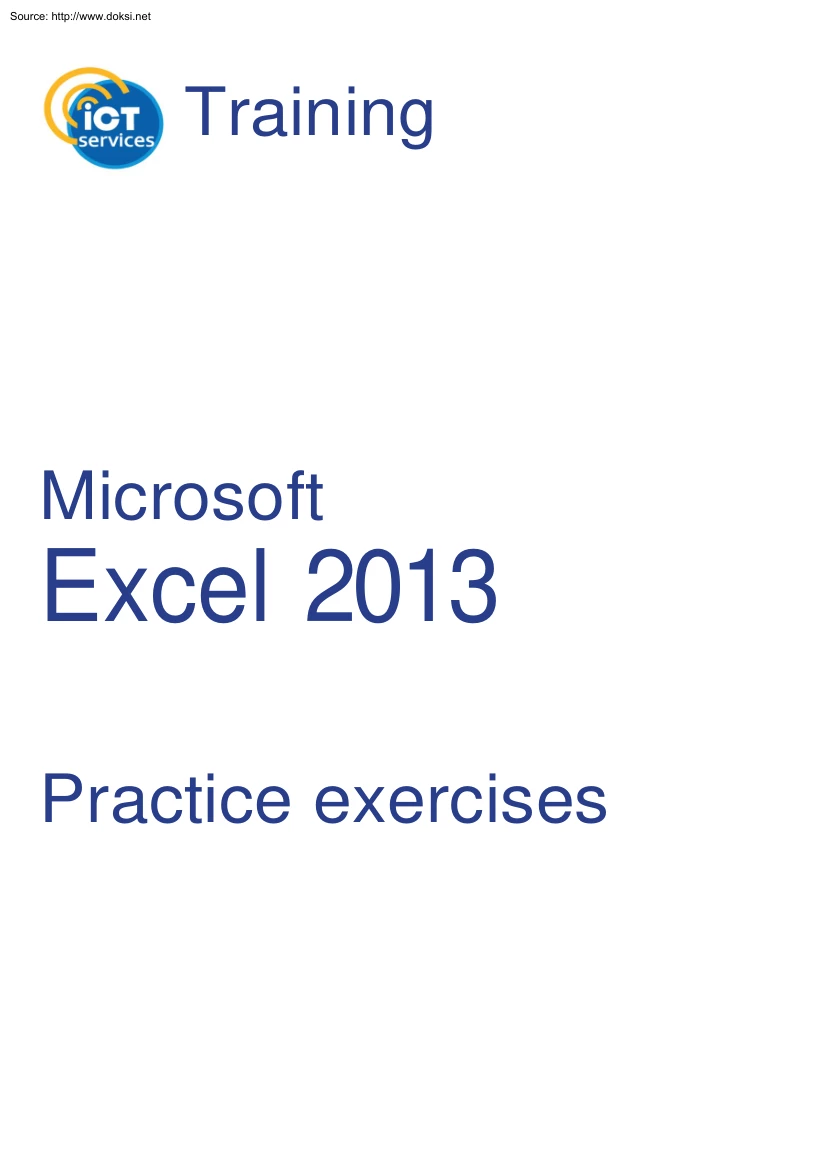 Microsoft Excel 2013 Practice Exercises