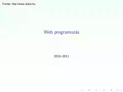 Web programozás