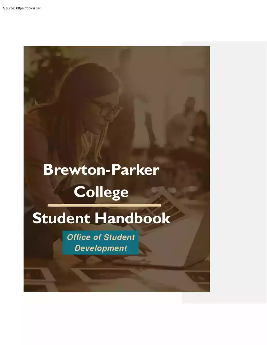 Brewton-Parker College, Student Handbook