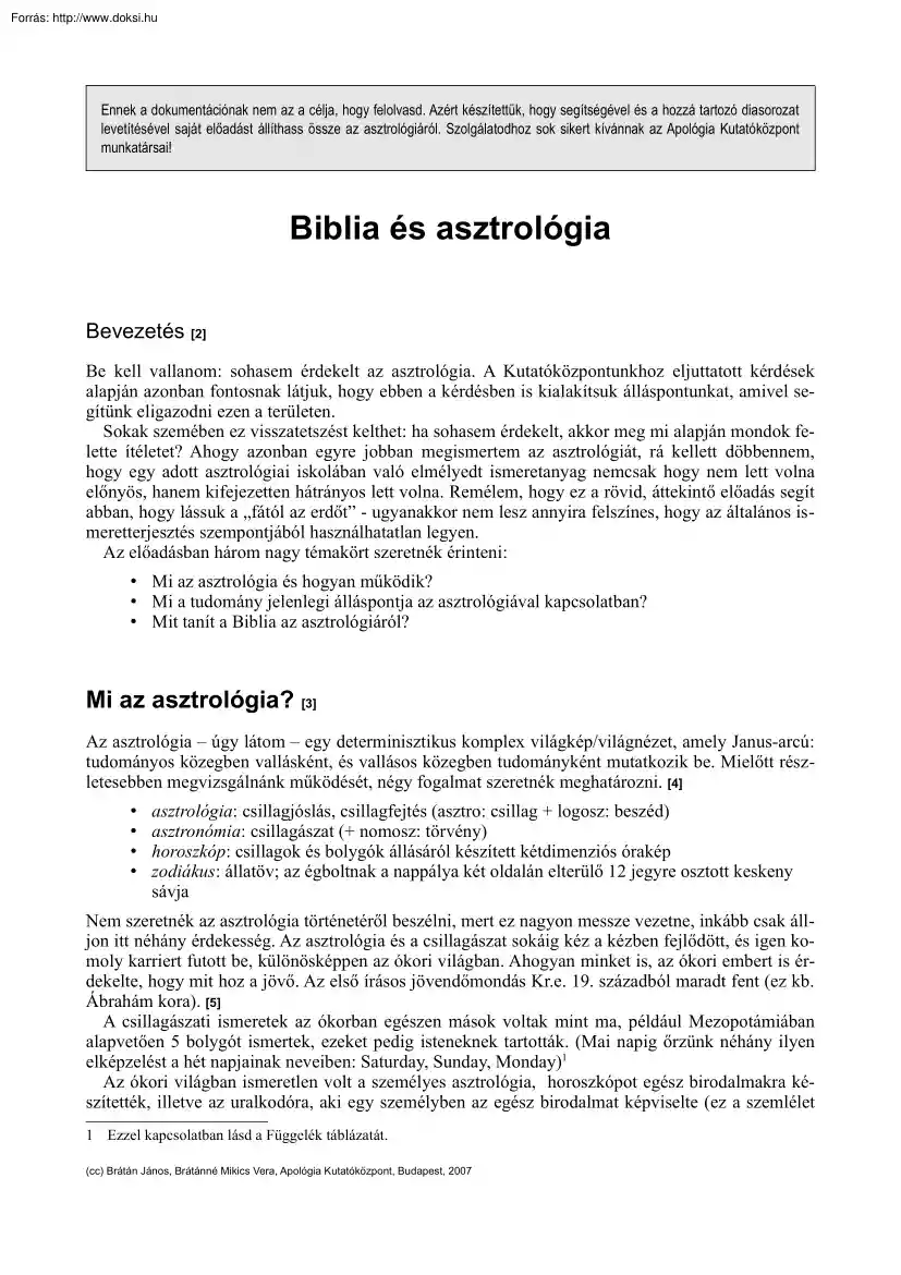 Biblia és asztrológia
