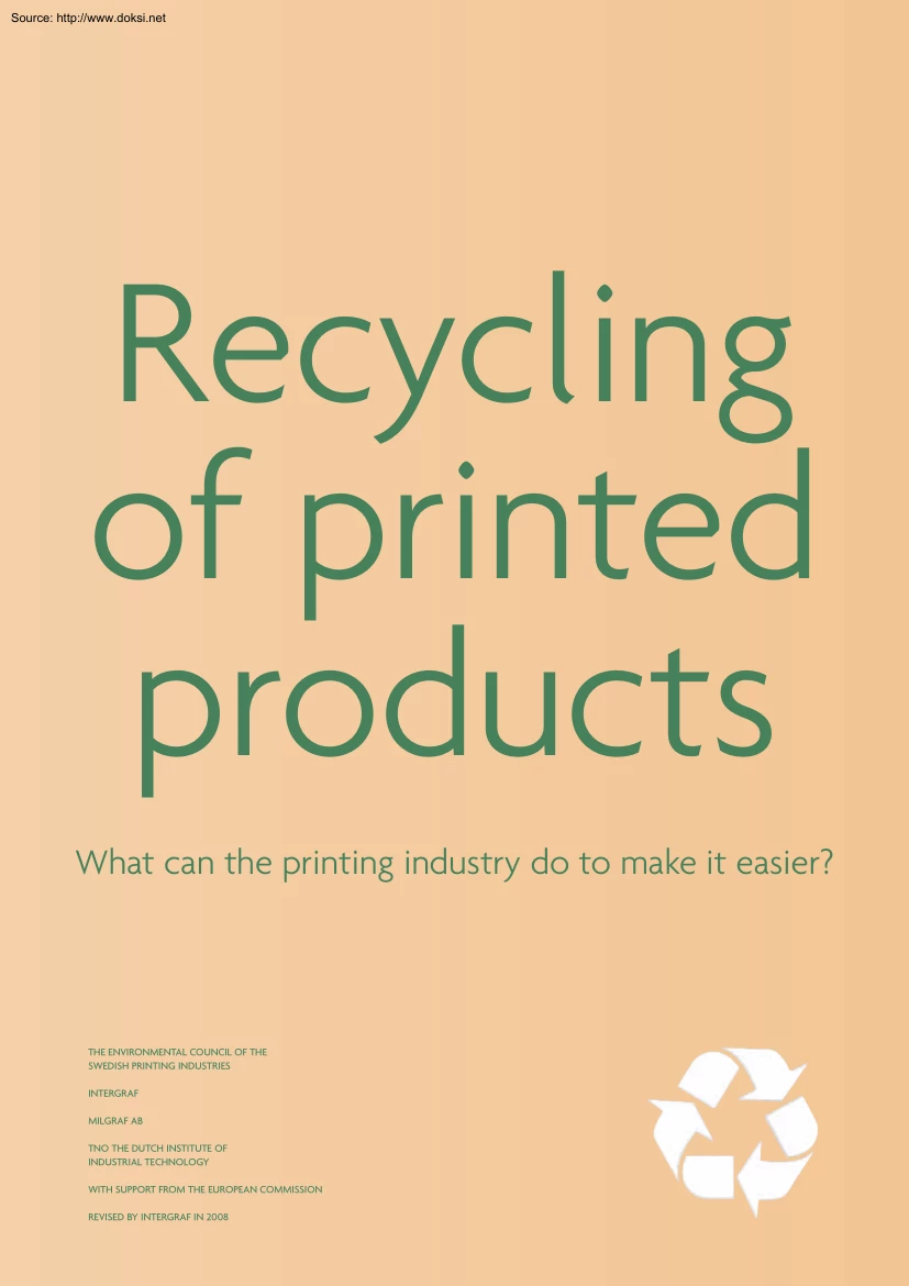 Recycling of Printed Products