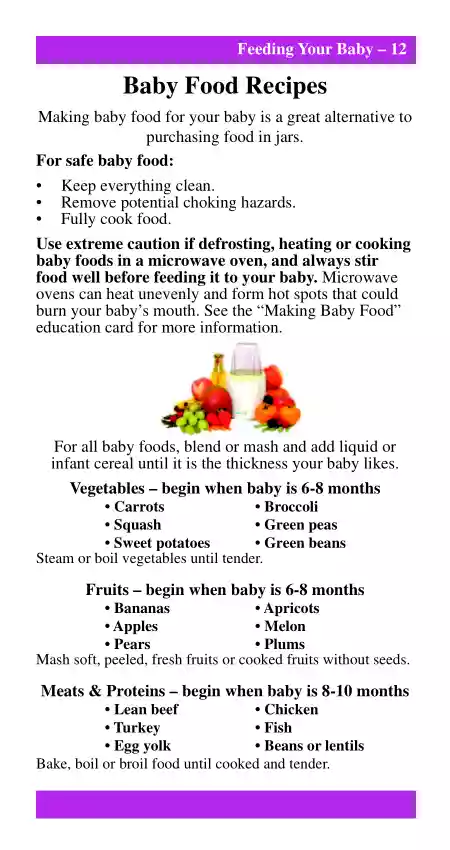 Some Baby Food Recipes