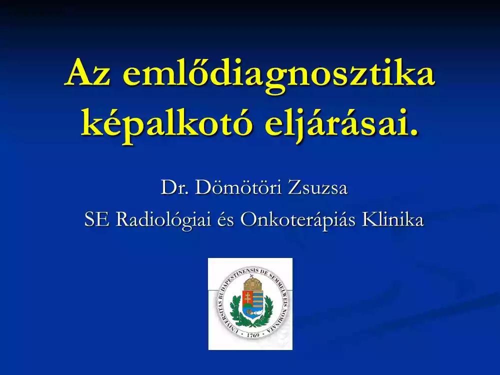 Dr. Dömötöri Zsuzsa - Az emlődiagnosztika képalkotó eljárásai