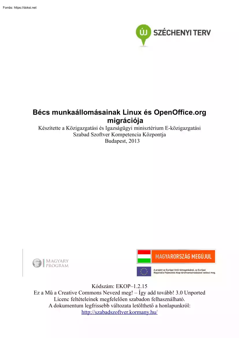 Bécs munkaállomásainak Linux és OpenOffice.org migrációja