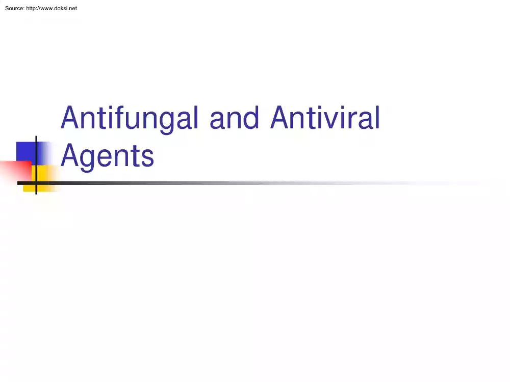 Antifungal and Antiviral Agents