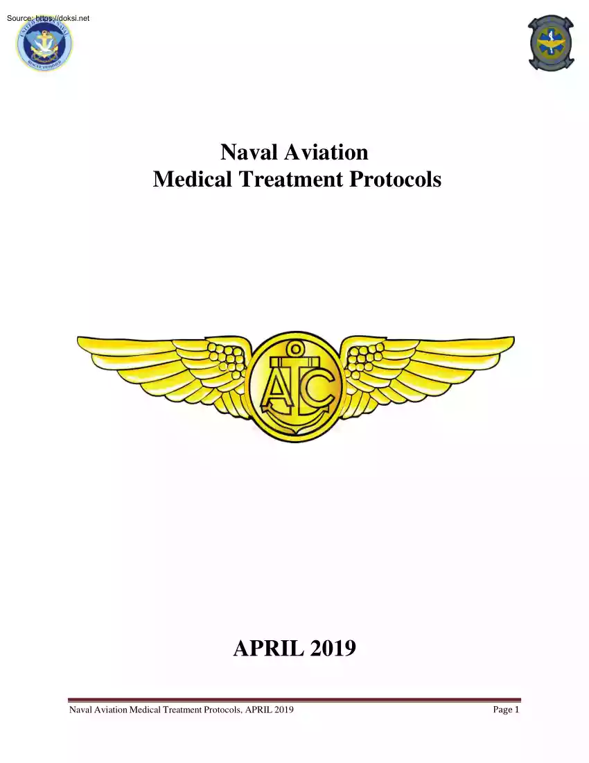 Naval Aviation Medical Treatment Protocols