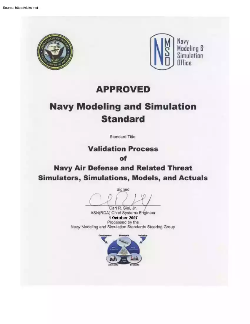 Navy Modeling and Simulation Standard