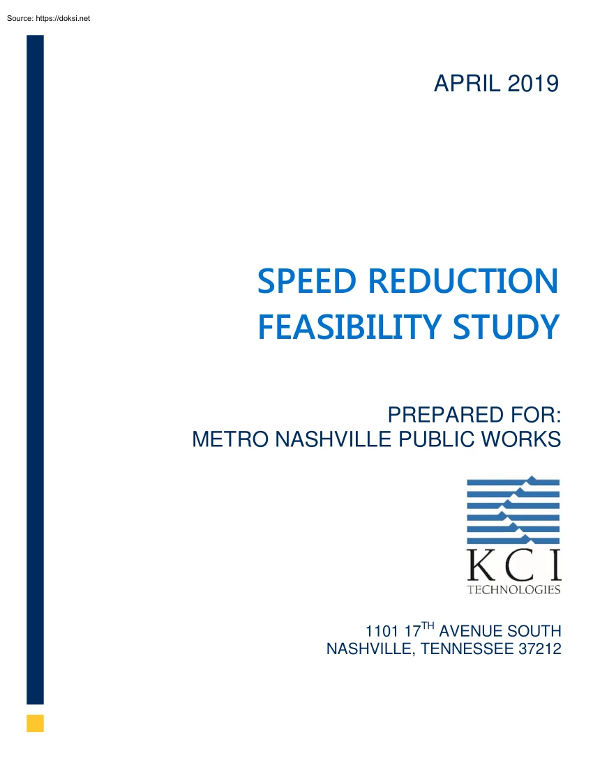 Speed Reduction Feasibility Study