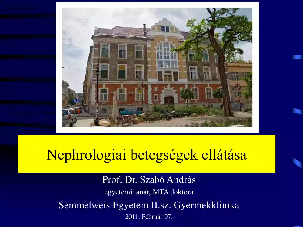 Dr. Szabó András - Nephrologiai betegségek ellátása