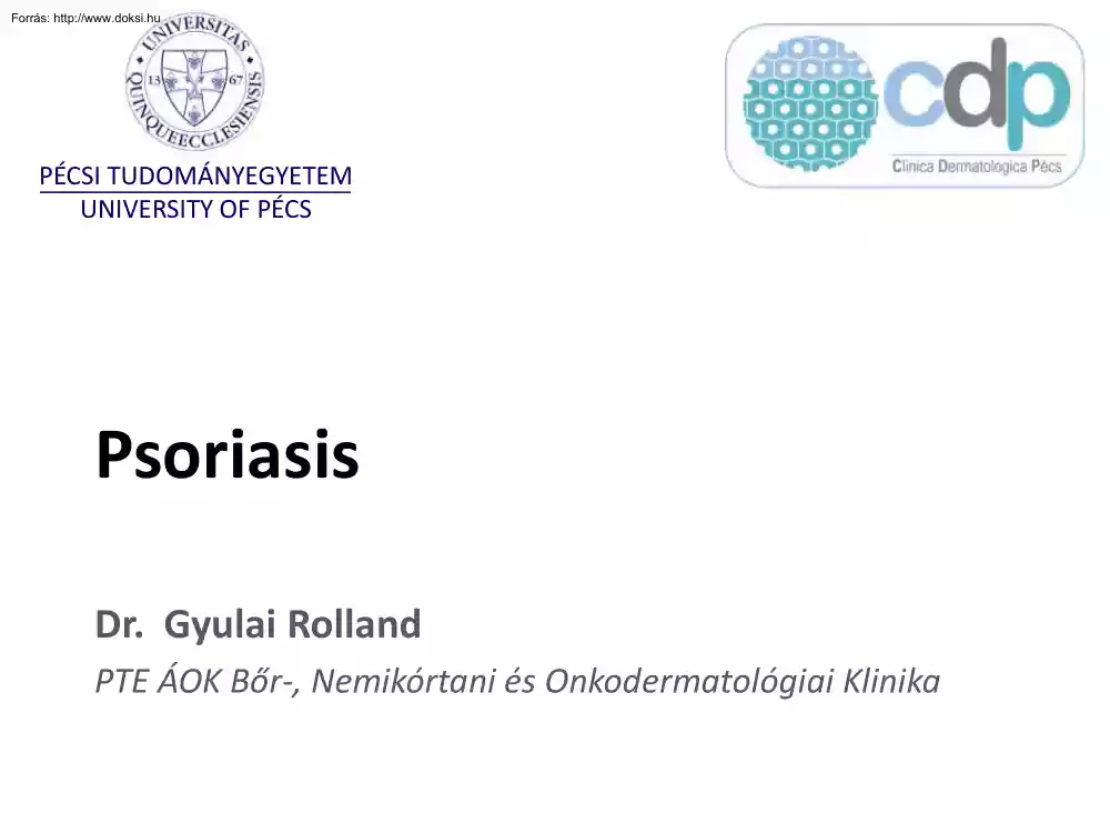 Dr. Gyulai Roland - Psoriasis