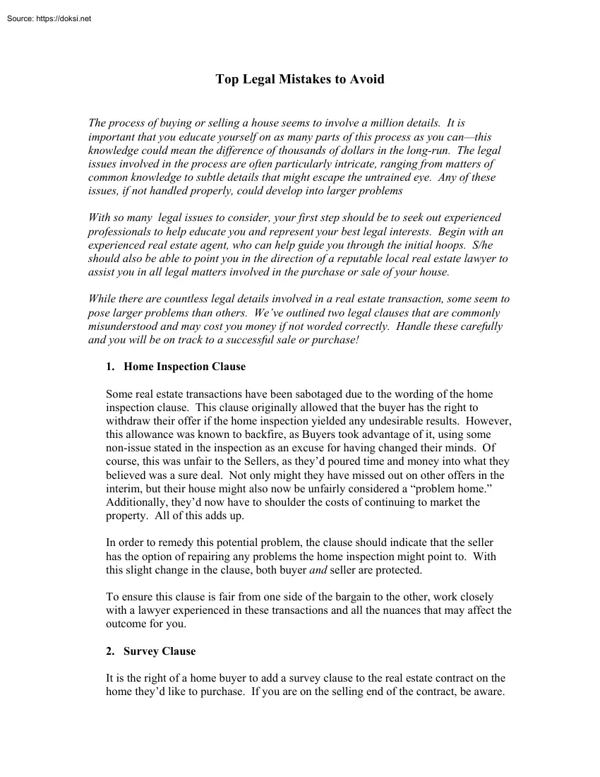 Top Legal Mistakes to Avoid