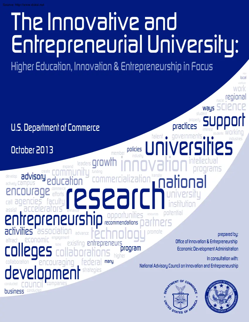The Innovative and Entrepreneurial University Report
