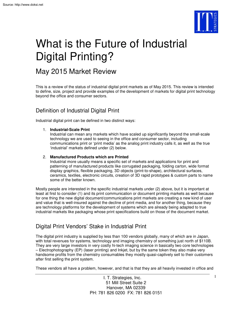What is the Future of Industrial Digital Printing
