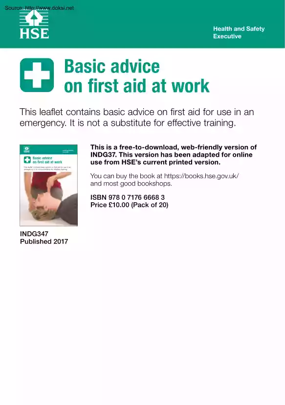 Basic advice on first aid at work