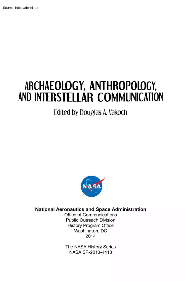 Douglas A. Vakoch - Archeology, anthropology and interstellar communication