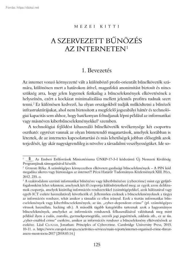 Mezei Kitti - A szervezett bűnözés az Interneten