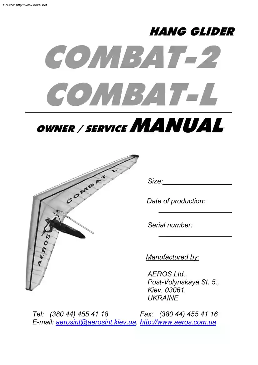 Hang Glider Combat 2, Combat L, Manual