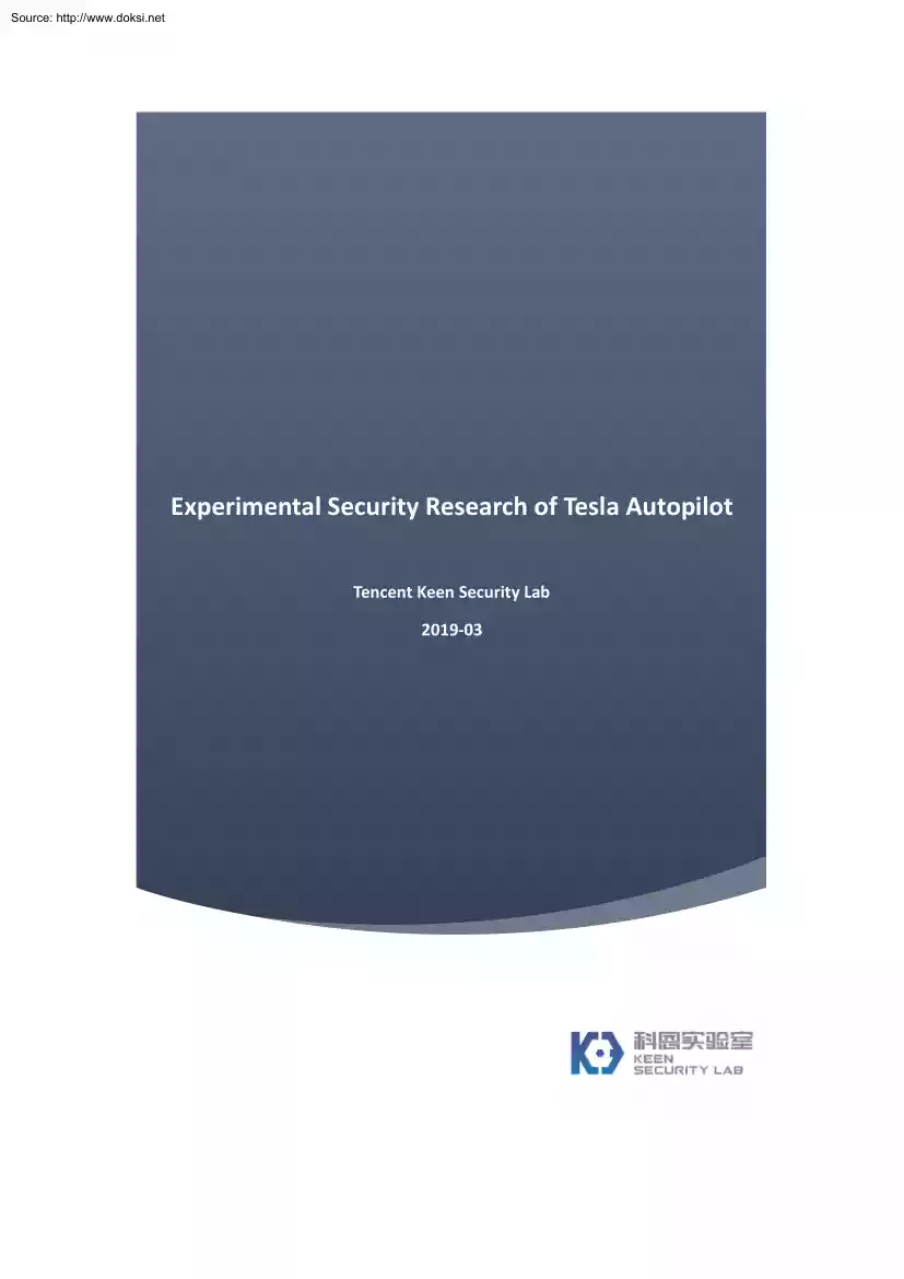Experimental Security Research of Tesla Autopilot