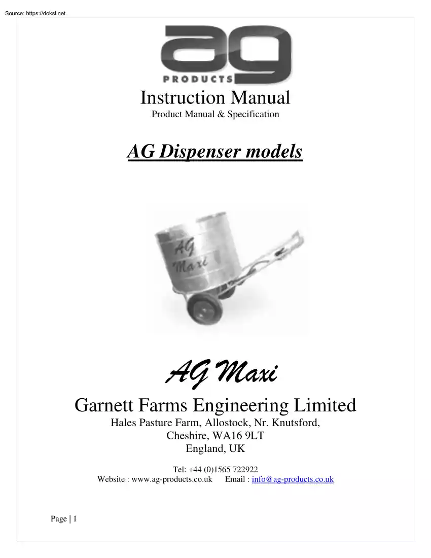 AG Dispenser Models