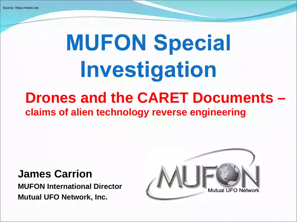 James Carrion - MUFON special investigation